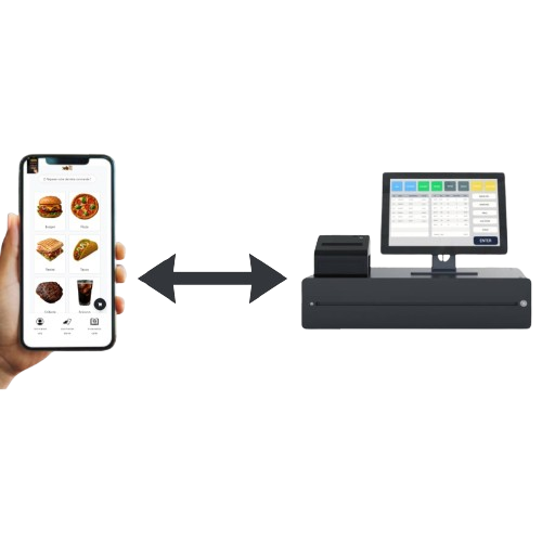 Borne principale connectée à la caisse